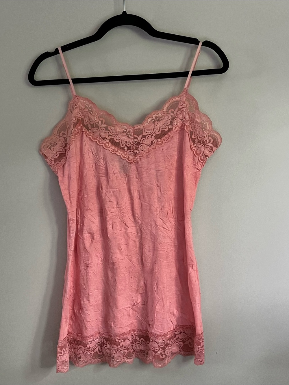 Y2K Lace Cami Tank Fairy Babydoll Soft Girl Crinkle Medium Large